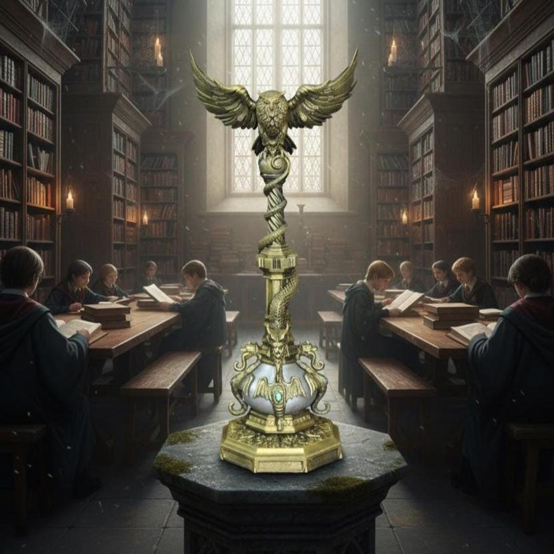 Owl Lectern Magic Fan Art the World of Apprentice Wizards Fan Art - Etsy
