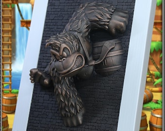 Banana Kong 3D Art Frame Figurine