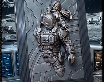 3D Wall Art "The Explorer and the Child" - Futuristic Sci-Fi and Space Opera Decoration
