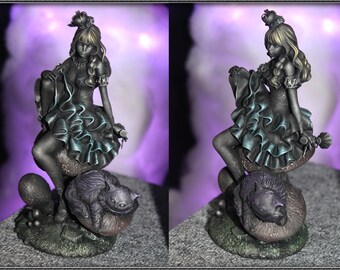 Estatuilla / Figura Alicia en el País de las Maravillas El Gato de Cheshire