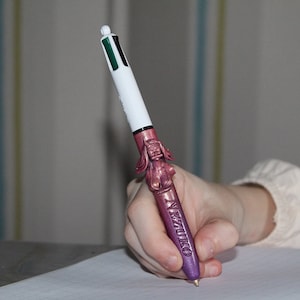 Stylo Gel Anime Demon Slayer - Personnalisé, Avec Support Décoratif Et Rechange, Cadeau Pour Fans