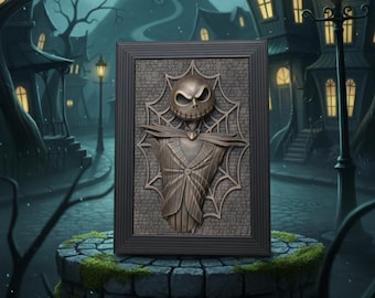 3D Art Framed Figurine: The Scarecrow, Gothic Skeleton Style