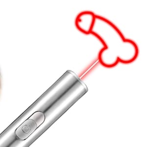 Dick Lazers - Dick Projecting Laser Pointer/Flashlight, 1 Laser + 5 Dicks, Funny Gag/Birthday/Bachelorette/Novelty/Prank Gift