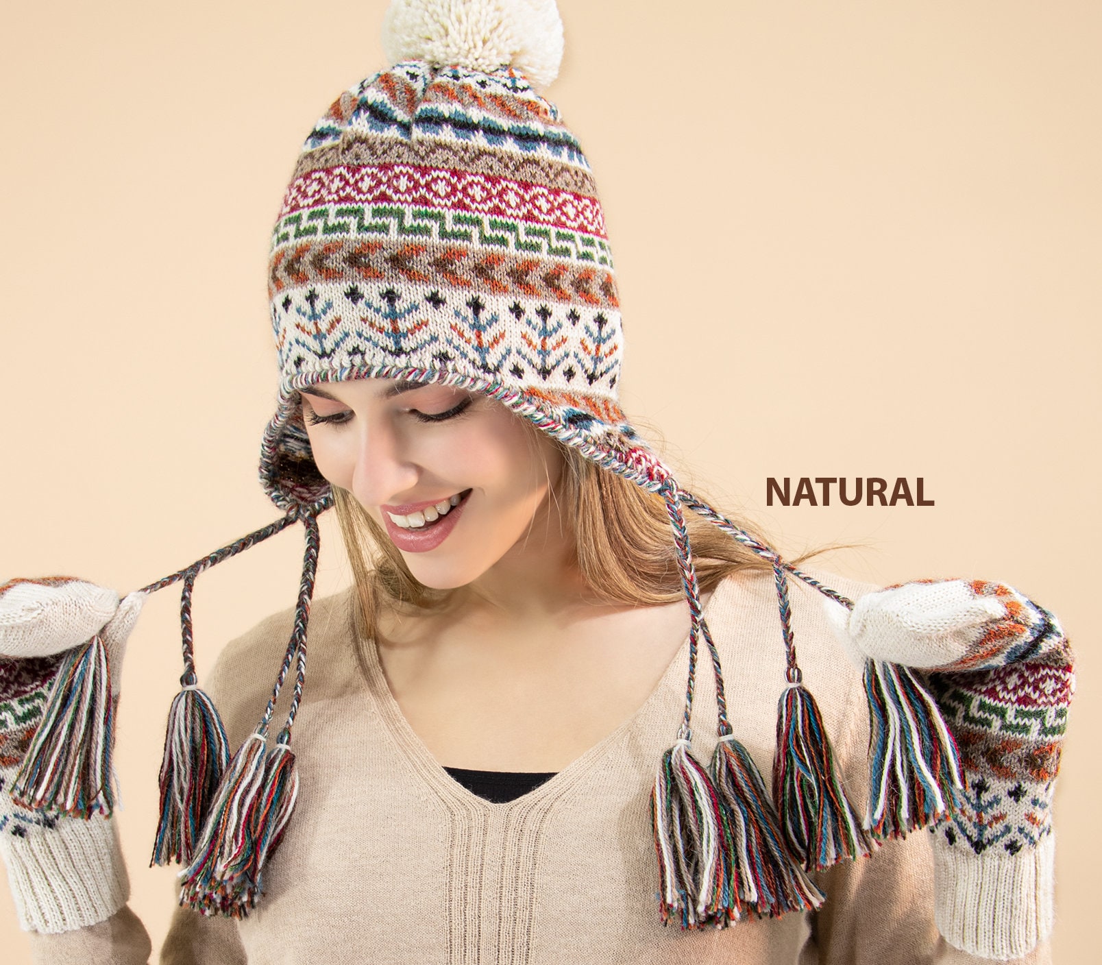 Alexiastam Ear Flap Knit Cap グレー Alexiastam Ear Flap Knit Cap グレー
