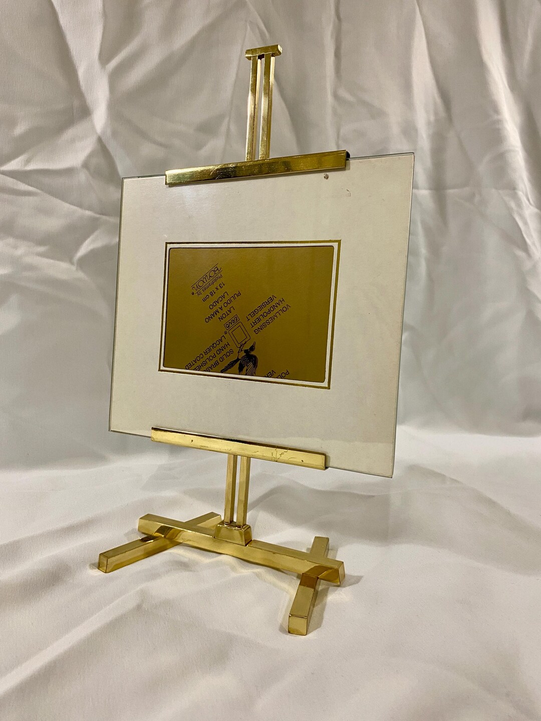 Vintage Adjustable Metal Easel Photo Frame. in Gold Finish. - Etsy