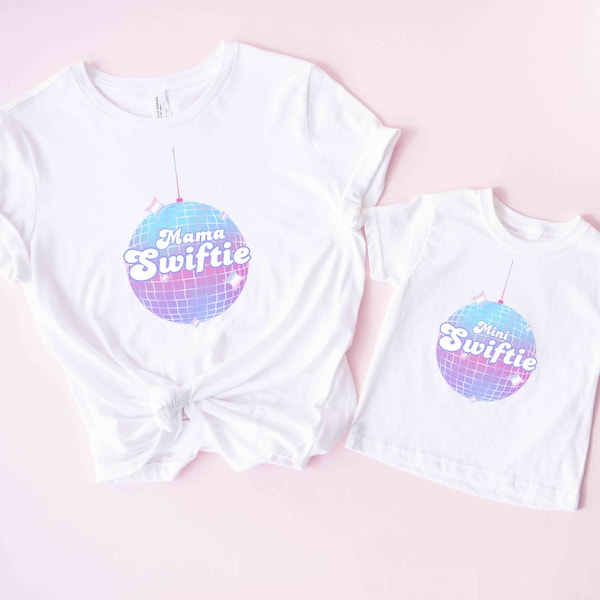 Mommy and Me Matching Shirt, Mama and Mini Matching Swiftie Tshirts, Mother and Daughter Taylor Swift Shirt Baby Shower Gift Present for Mom