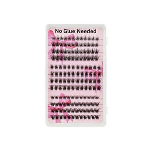 Pestañas postizas autoadhesivas de 136 grupos: aspecto natural, sin pegamento, reutilizables, suaves y finas. Extensiones de pestañas DIY sin pegamento.