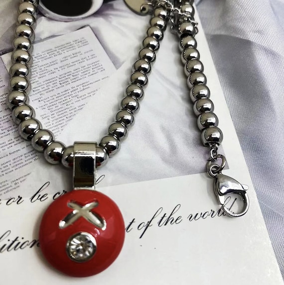 Frank Ocean Red Sphere Head Homer Pendant Necklace Stainless Frank Ocean Red Sphere Head Homer Pendant Necklace Stainless