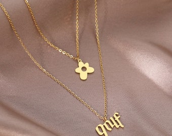 Tyler, The Creator Gothic Golf Logo/Golf Le Fleur Flower Layer Chain Stainless Steel Fine Necklace For Women Aesthetic Jewelry