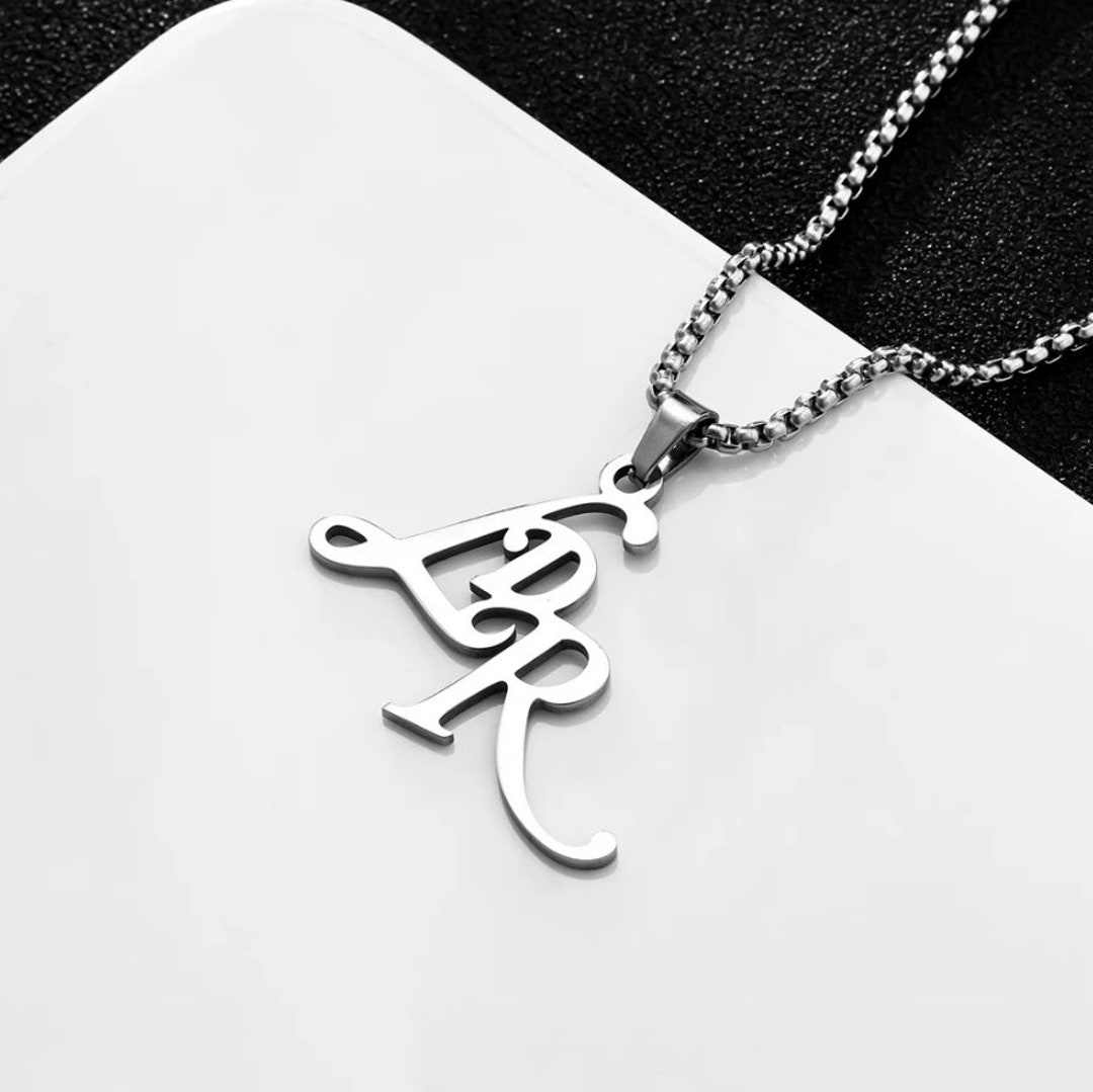 Lana Del Ray Stainless Steel Initials Pendant Necklace Exquisite