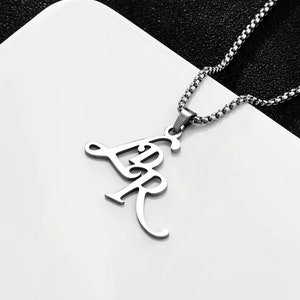 Lana Del Ray Stainless Steel Initials Pendant Necklace Exquisite Fashion Sweater Necklace Woman Jewelry