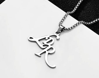 Lana Del Ray Stainless Steel Initials Pendant Necklace Exquisite Fashion Sweater Necklace Woman Jewelry