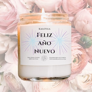 Feliz Ano Nuevo Bougie amusante pour le Nouvel An Cadeau bonne année pour elle, Cadeau amusant pour le réveillon du Nouvel An, Porte-bonheur