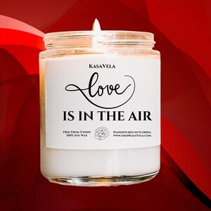 Love is in The Air Valentines Day Gift Funny Candle Gift for Best Friend Funny Gifts for Her Birthday for Him Valentines Scented Soy Candle