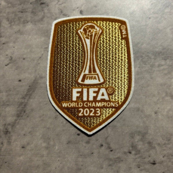 Fußball-Trikot Weltmeister 2023 Trikot Mitte Ärmel Patch Abzeichen voller Satz für Fußball-Trikot Gold-Patch Haaland