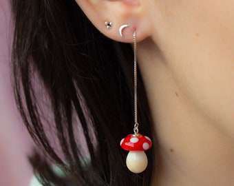 Toadstool Chain Earrings