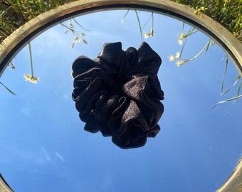 Black Silk Scrunchie