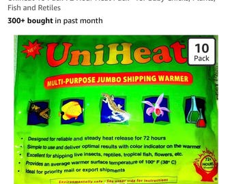 Uniheat 72 Hour Shipping Heat Pack (10 Pack) – Live Animal Transport Warmer