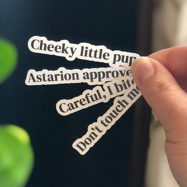 Astarion Quote Stickers, Set of 4 Phrase Stickers