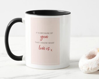 Love mug, Thank you mug, I know what love is mug,  I love you mug, Gifts for her, Gifts for him, Coaster