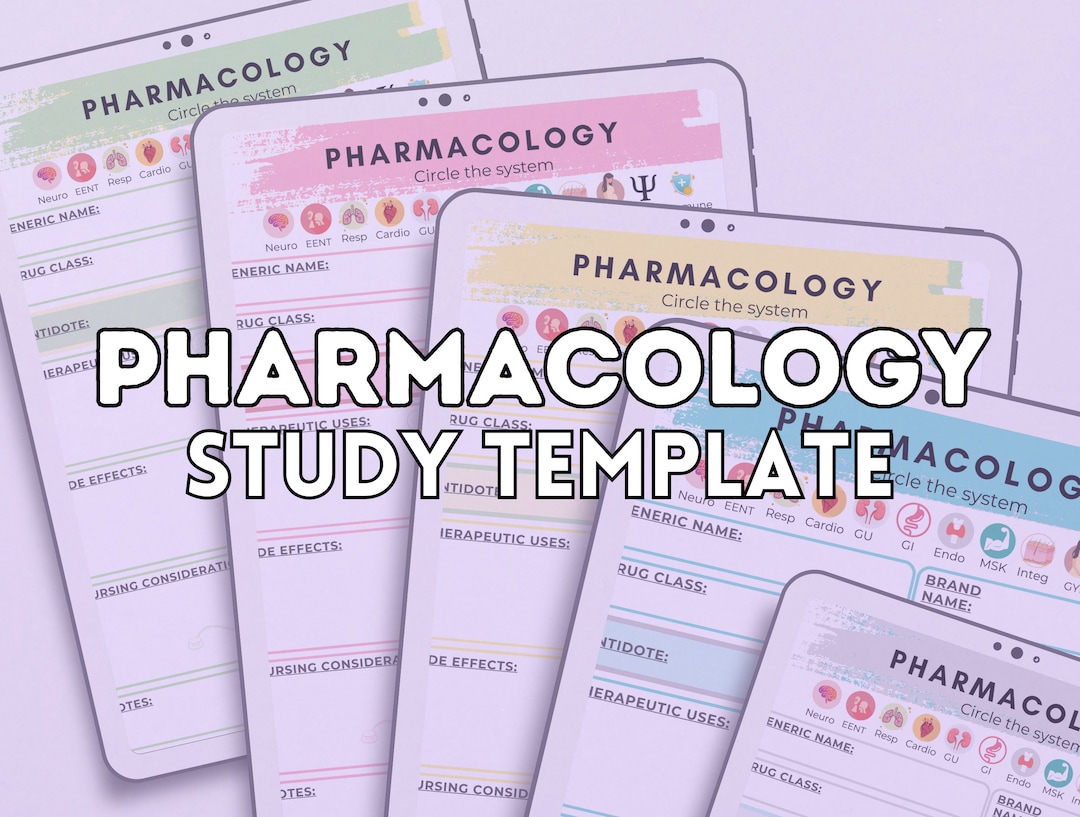Printable Pharmacology Template for Nursing Student, Drug Card Template, Pharmacology Flashcards ...