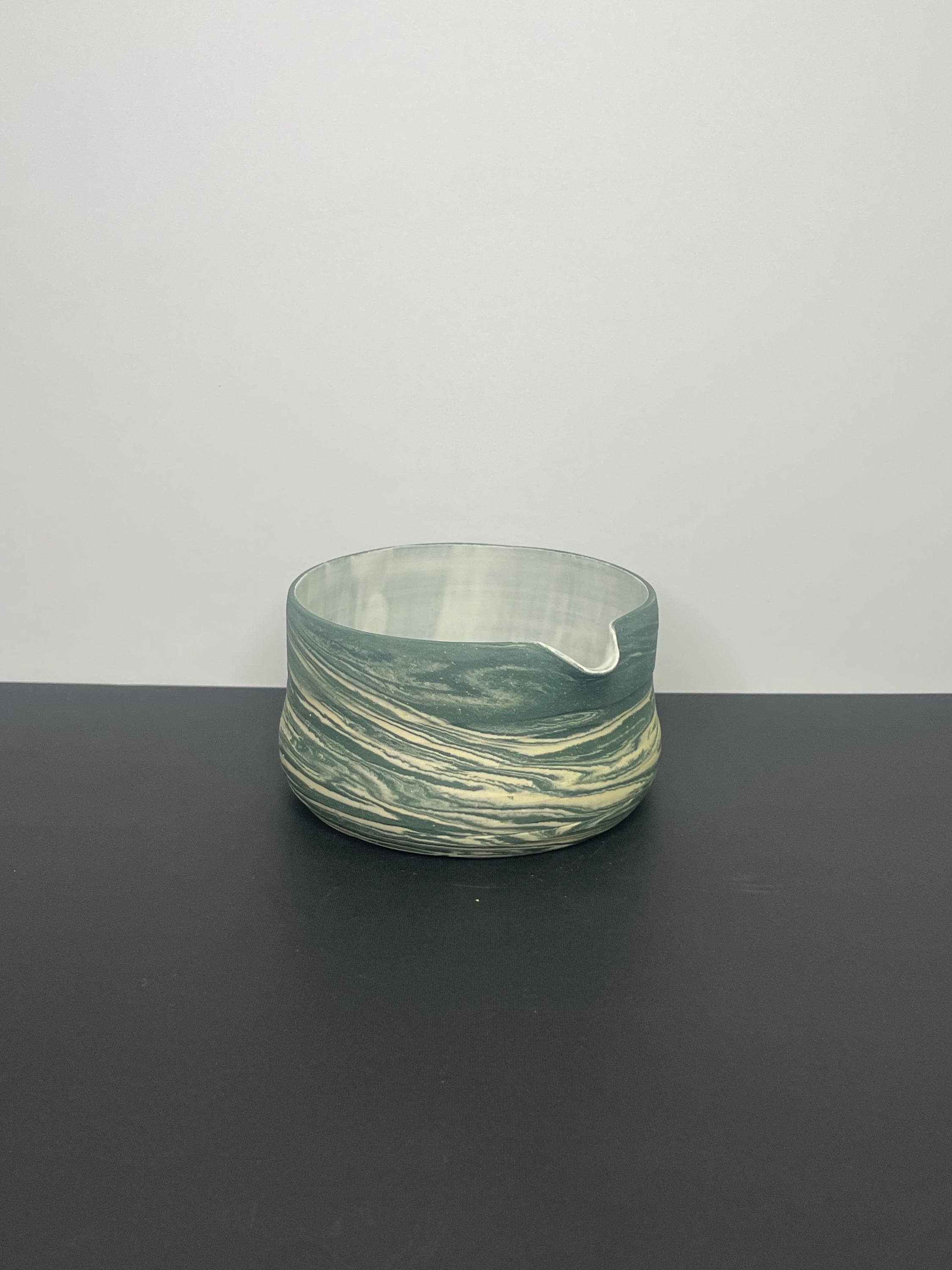 marbled matcha bowl