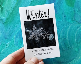 Winter, free shipping, mini zine, art zine, artist zine, artist book, winter art, photo zine, photography zine, self published, pocket book