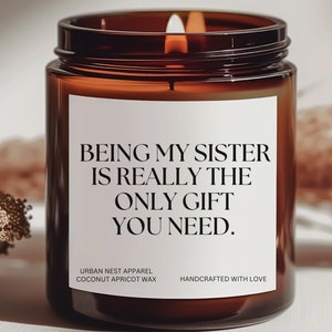 Being My Sister is Really the Only Gift Candle, Funny Sister Gift,Birthday Gift for her, Funny Candle,Gift for Bestfriend, Gift for Sister