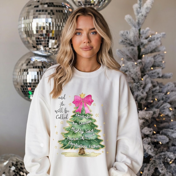 Christmas Tree Christian Sweatshirt, Merry Christmas Sweater, Gift