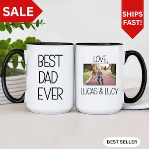 Best Dad Ever Mug, Personalized Photo Mug, Dad Birthday Gift, Fathers Day Gift, Baby Photo Gift, Mug with Picture, Dad Gift from Kids