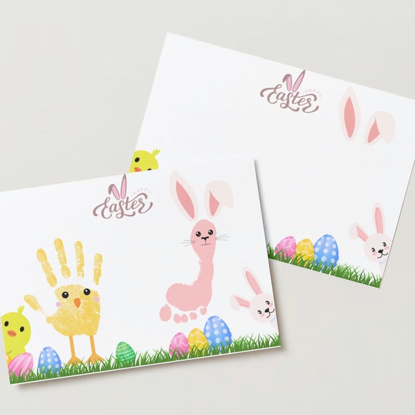 5 Easter Printables | Decor and Gifts | Easter Art | Spring Wall Decor | DIY Crafts | Handprint & Footprint Art | Happy Easter Fun Printable