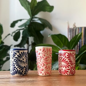Tequila shots glasses 1-Pz, Ceramic Talavera Tequila Shot, Mexican drinkware, mexican tequila shots