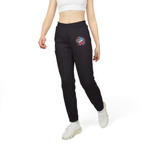 Joggers, adidas redesign logo, Unisex Fleece Pants, Sweatpants, Athletic Bottoms, Designer Lounge Wear