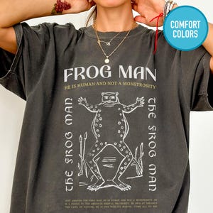Frog Man T-Shirt - Funny Dark Graphic Tee, Unisex Vintage Frogcore Tee, Nature Lover Gift, Meme Shirt, Comfort Colors 1717, Retro Frog Y2k