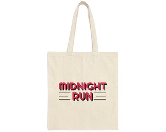 Midnight Run Cotton Canvas Tote Bag