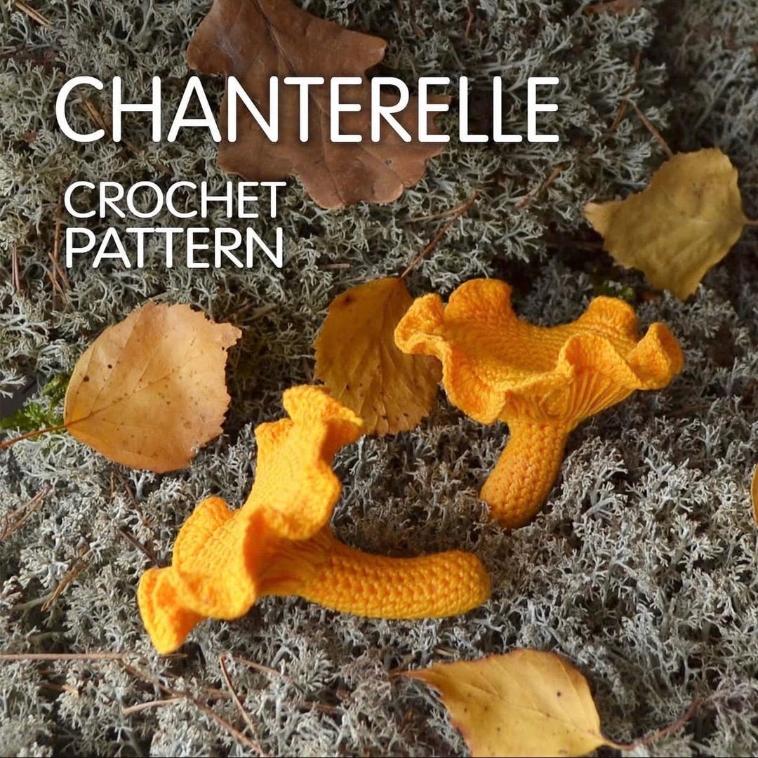 Chanterelle Mushroom Crochet Pattern, English PDF - Etsy