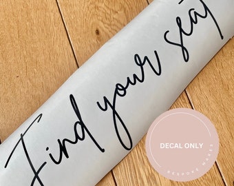 Find your seat vinyl sticker