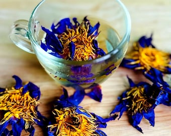 30g-1kg Organic Blue Lotus  - Nymphaea Caerulea Flowers - Natural Calming Herbal Tea