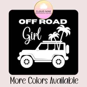 Off Road Car Decal Off Road Girl Decal laptop sticker