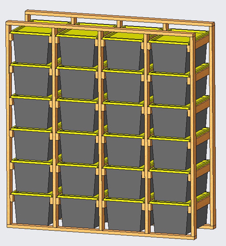 Tote Storage Rack, DIY plans, 27 gal, Custom Option, Step by step process Plans only image 4