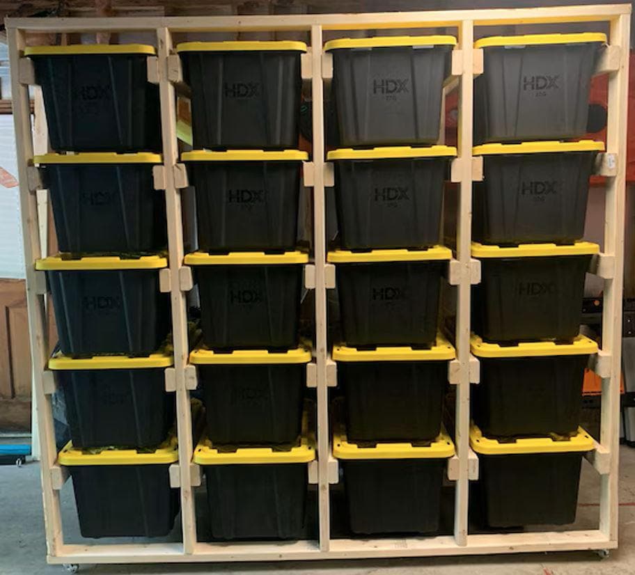 Hdx Storage Rack Diy 27 Gallon Tote Garage Storage Rack DIY Plans (digital Download) - Etsy