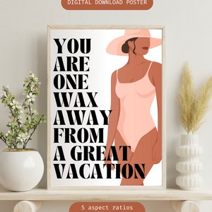 Wax Specialist Print | Esthetics Salon Suite Printable Wall Art | Salon and Spa Decor | Waxing Studio Poster | DIGITAL FILE (printable art)