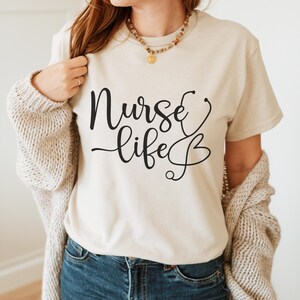 Nurse Life Shirt With Stethoscope Heart Design, Cute Minimalist Nurse T-Shirt, Unisex Medical Worker Tee, RN Nursing Appreciation Gift