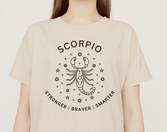 Comfort Colors Zodiac Scorpio T-shirt, Celestial Scorpio Shirt Trendy Tee, Astrology T Shirt, Zodiac Birthday Gift For Scorpio, Scorpio Tee