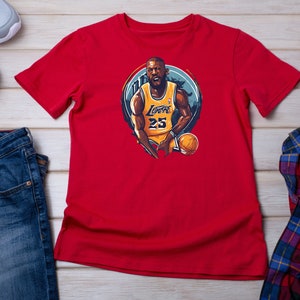 LeBron James Lakers Majesty: Elevate Your Game with Our Exclusive Basketball-Inspired T-Shirt - A Stylish Homage to the Iconic Lakers Legacy