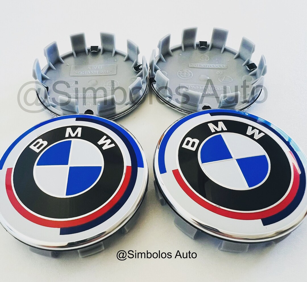 thumbnail image 2 of 4x BMW Logo Wheel Center Hub Caps – 60mm Diameter – ABS Plastic – Auto Clip-in 2 of 4