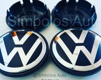 Lot de 4 enjoliveurs d'origine VW 76-70-65-56-55 mm OEM 4 pièces enjoliveurs de moyeu enjoliveurs de jante en alliage logo volkswagen vw