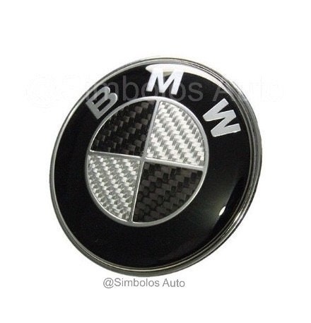 BMW Emblem 82mm Motorhaube CARBON BLACK