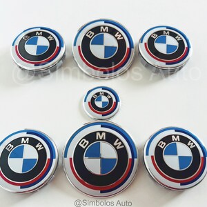 Für bmw mit Buchstaben 82mm 50. Jubiläum M BMW Emblem Logo Ersatz