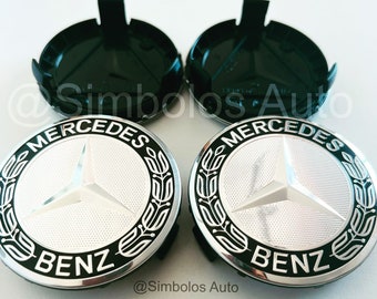 Set van 4 Mercedes-Benz MB AMG 75 mm velg middennaafdoppen Auto Clip Nieuw